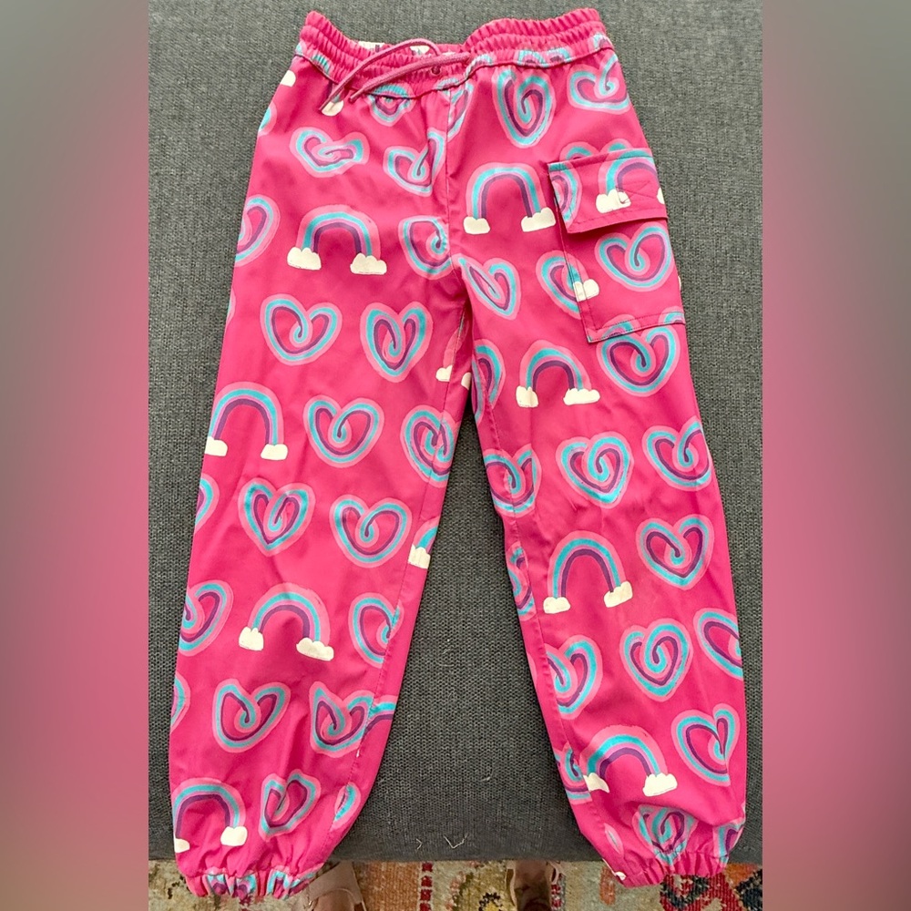 Hatley rain pants size 6 in EUC